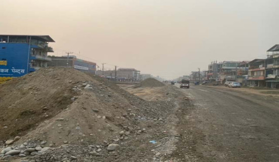 Butwal-Narayanghat road construction at snail-pace