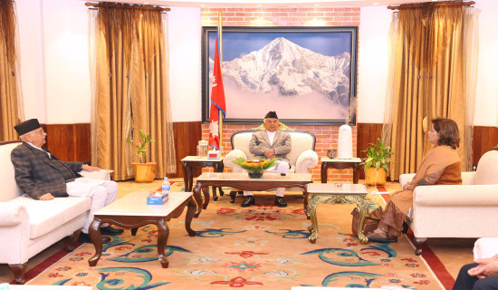 Prime Minister Oli calls on President Paudel