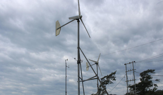 Wind farm awaits maintenance