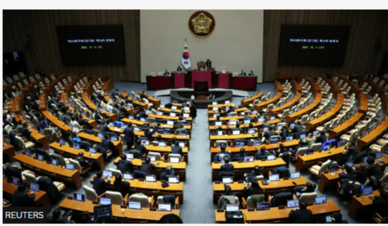 South Korean parliament votes to defy president by lifting his declaration of martial law