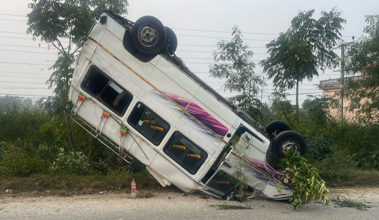 Road accident in Dang