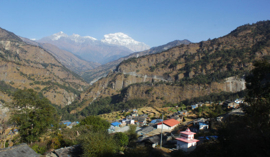 Panoramic view of Mount Dhaulagiri