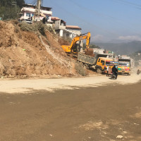 Melamchi-Helambu road section obstructed