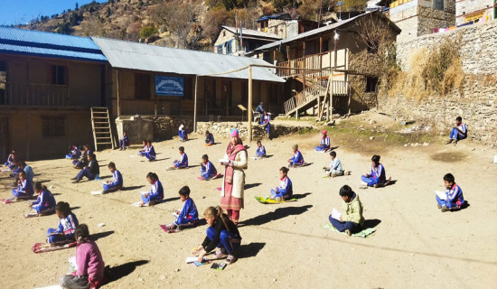 Humla schools conducting exams outdoor