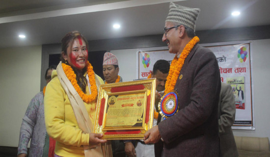 Chepang woman completing Master's degree feted