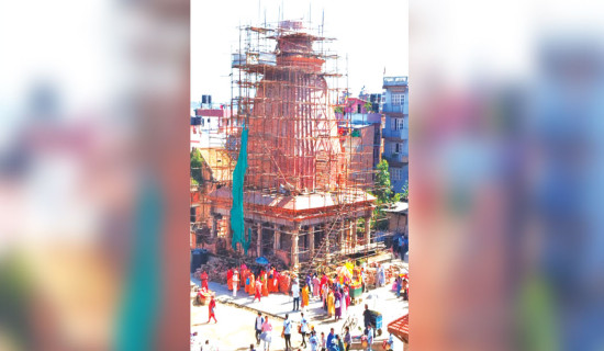 Reconstruction of Rato Machhindranath Temple resumes