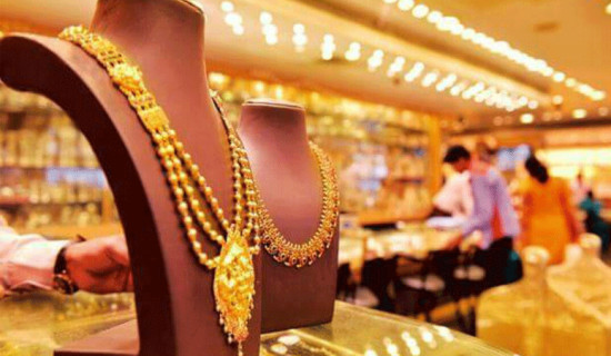 Gold price up by 1,400 per tola