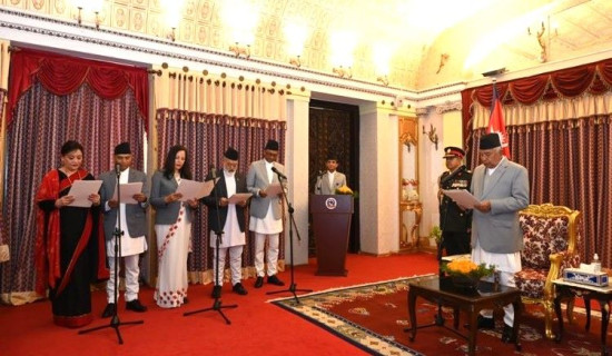 Karnali's four newly appointed ministers sworn in