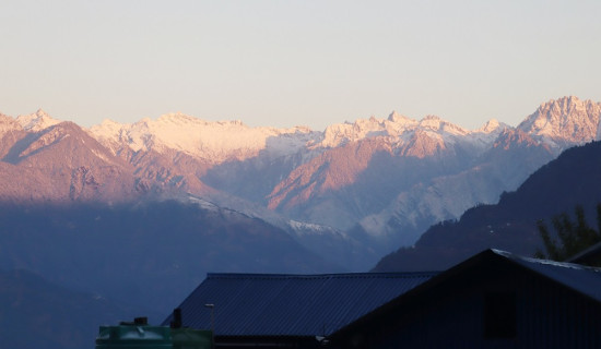 Bodhi Stupa and Tilicho Peak