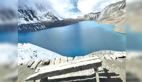 Electrification at base camp of Tilicho Lake