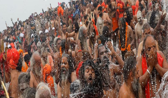 35 mln take holy dip in Maha Kumbh festival