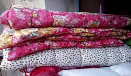 Fibre quilts distributed to Humla folks