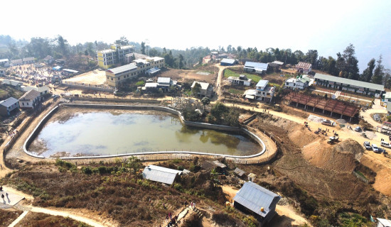 A mesmerizing view of Changre Bazar and Changre  Pond