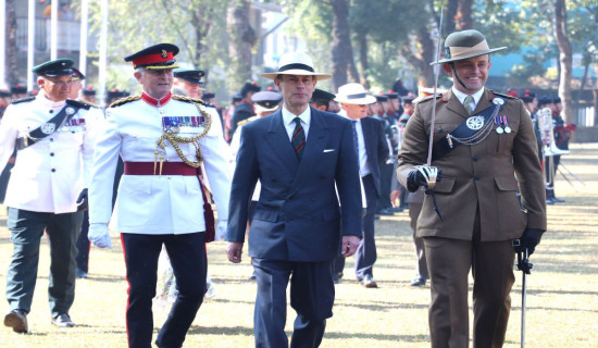 British Prince couple attends parade in Pokhara