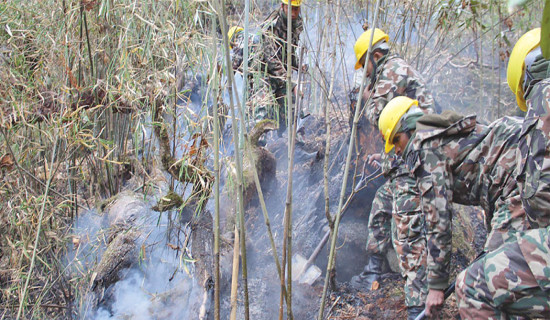 Manang forest fire going uncontrolled for 12 days