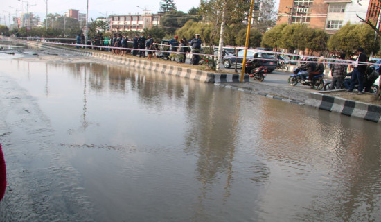 Babarmahal area submerged after water supply pipe bursts