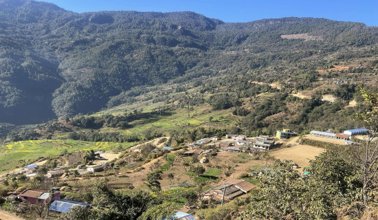 Areas of Myagdi and Baglung seen from Kot danda