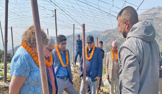 Ambassador of Israel visits model farm in Dhading