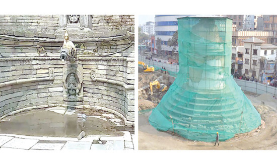 Neglected monuments within Dharahara complex