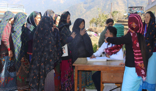 Free cancer screening at Barpak health camp