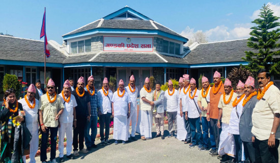 Madhyamiki Parikrama procession arrives in Jaleshwar