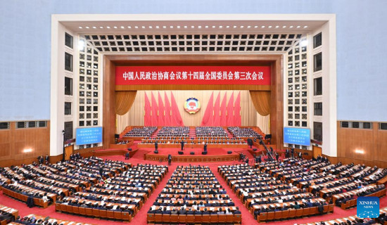 China's top political advisory body holds closing meeting of annual session