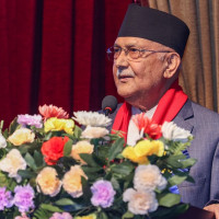 EC office-bearers discuss by-election preparation with PM Oli