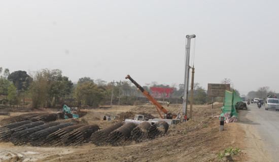 East-West Highway upgrading work moving at snail’s pace in Sarlahi