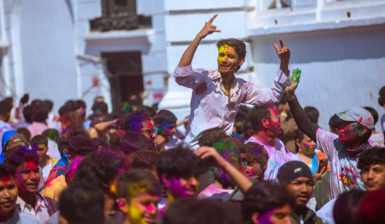 In pictures: Holi celebration at Basantapur