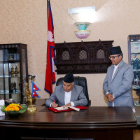 Universal Peace Federation Chairman Yang meets with PM Oli