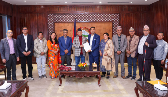 NGO Federation's Declaration handed over to PM Oli