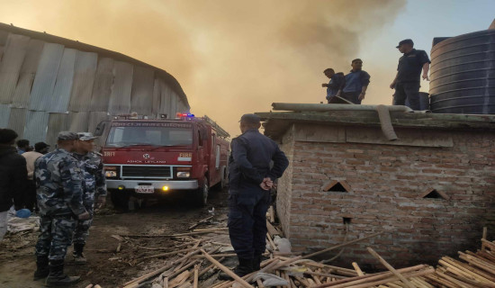 Fire at the plywood factory (Photo Feature)