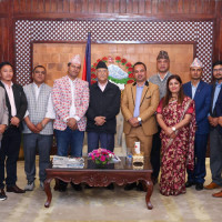 PM Oli arrives at Dang