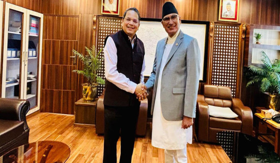 BJP leader Chauthaiwale calls on Finance Minister Paudel