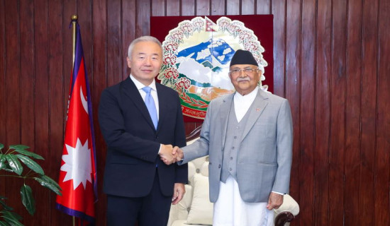 Japanese ambassador pays courtesy call on PM Oli