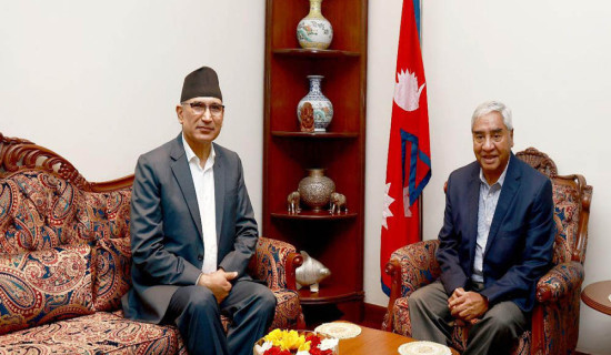 Finance Minister consults with NC President Deuba about upcoming budget