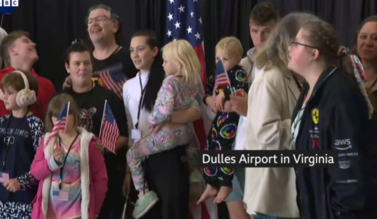 Dozens of white South Africans arrive in US under Trump refugee plan