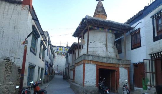 Interior of ancient Lo Manthang Royal Palace
