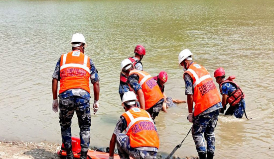 APF conducts disaster response simulation drill in Rapti River