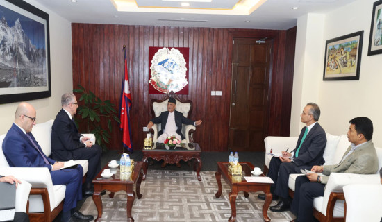 President of COP-29 meets PM Oli