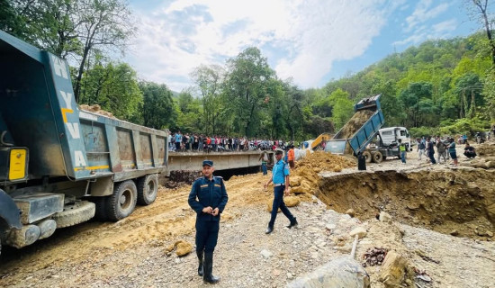 Traffic resumes in Daunne road section