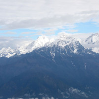 Suspension bridge over Kaligandaki River