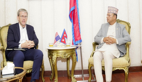 Energy Minister Khadka and US Ambassador Thompson discuss MCC project