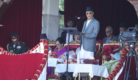 PM Oli stresses on celebrating the 'glorious day' amidst jubilation