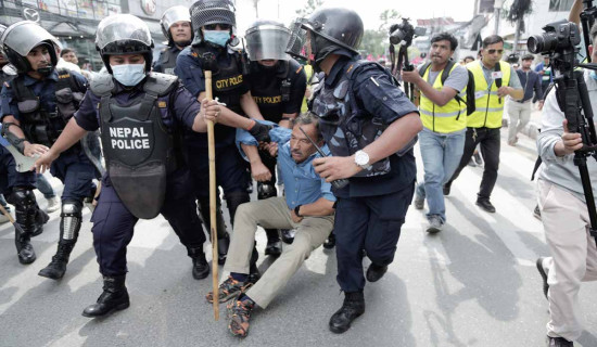 Eight including Chair Thapa held