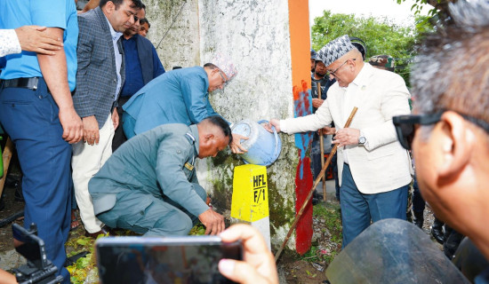 Demarcation of Phewa lake begins to establish actual boundary