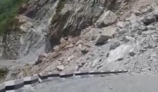 Landslide obstructs Kaligandaki corridor