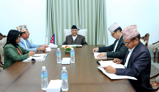 Election Commission officials consult with PM Oli on by-election date