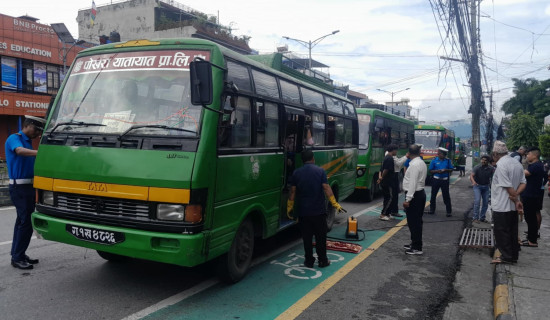 Half of City buses fail pollution test in Pokhara