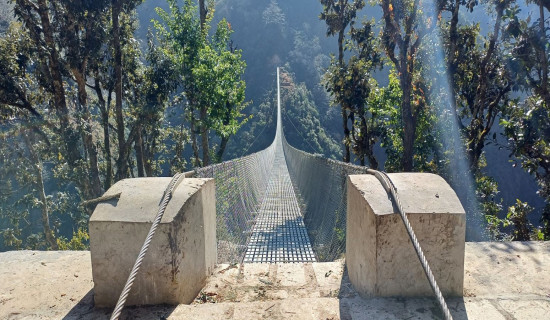 Two suspension bridges built in Musikot